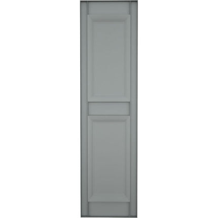 TailorMade BEP2140036945 Builders Edge, Two Equal, Raised Panel, Includes Matching Installation Spikes (Per Pair) Vinyl Shutters, 14.75-in. W x 36-in. H, 945-Platinum