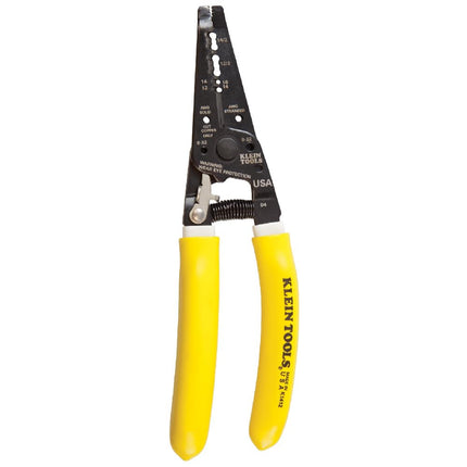 Klein Tools K1412 Wire Cutter/Wire Stripper, Dual NM Cable,Yellow/White, Strips 12 and 14 AWG Solid Wire