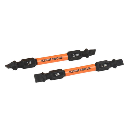 Klein Tools 32493HD Replacement Bit for Klein Tools Multi-Bit Screwdriver/Nut Drivers for Cat. Nos. 32313HD, 32315HD, 32305HD, Impact Rated Proflex Bits, 3/16-Inch Slotted and 1/4-Inch Slotted Tips