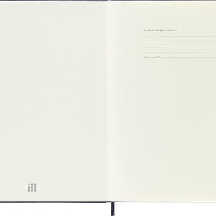 Moleskine Classic Notebook, Notebook With Ruled Pages, Hard Cover and Elastic Closure, Sapphire Blue, XL, 19 x 25 cm, 192 Pages