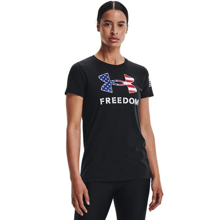 Under Armour Women's New Freedom Logo T-Shirt, Bla