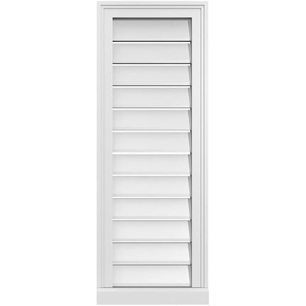 14"W x 38"H Rectangle Surface Mount PVC Gable Vent