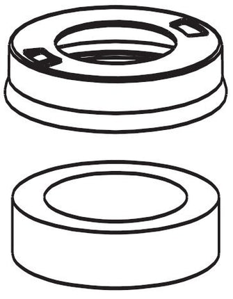 Moen 100151SL Kit de embellecedor y junta de montaje único Colonnade y Salora, acero inoxidable