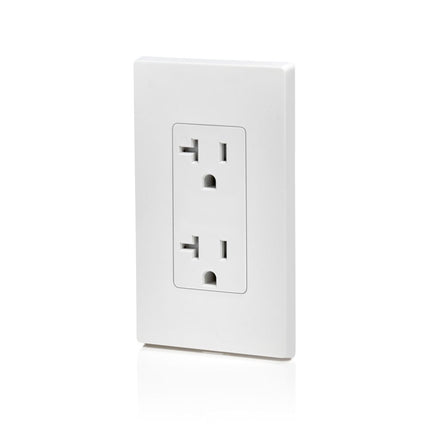Leviton Decora 20 Amp Tamper-Resistant Duplex Wall Receptacle, T5825-00W, White