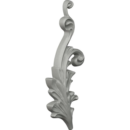 Ekena Millwork ONL04X10X01RB-L 3 5/8" W x 9 1/2" H x 7/8" P Robin Scroll Onlay, Left, White