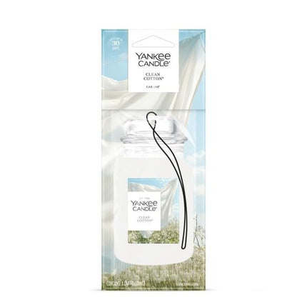 Yankee Candle Désodorisant Voiture en Carton, Coton Frais (Lot de 6)