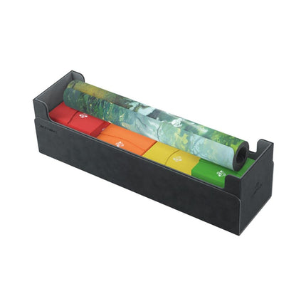 Gamegenic Dungeon S 550+ Convertible Deck and Game Accessories Box | Double-Sleeved Card Storage | Card Game Protector | Nexofyber Surface | Holds up to 550 Cards | Black Color | Made by,G20091