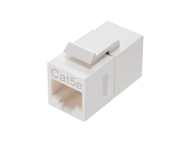 Monoprice Cat5e Inline Coupler Type Keystone Jack, White (107302)
