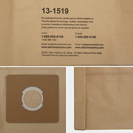 Stanley 13-1519 Bolsa de filtro desechable para aspiradoras en húmedo/seco SL18016 y SL18017, paquete de 3