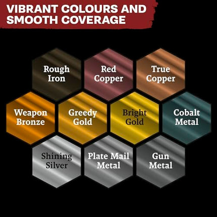 The Army Painter, Warpaints Fanatic Metallics Set Combo, 10 x 18ml Acrylics