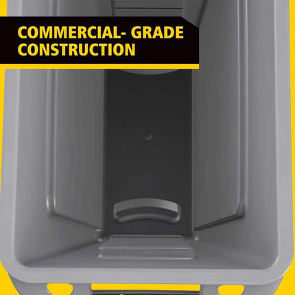 Rubbermaid Commercial Products Slim Jim Vented Container | Tall Plastic Recycling Waste Bin for Kitchen & Office Areas | 87 l, Blue