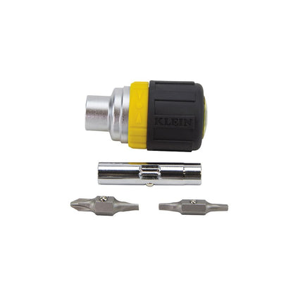 6-in-1 Ratcheting Stubby Screwdriver with Square Recess Klein Tools 32594