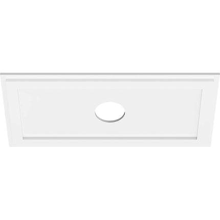 28"W x 14"H x 4"ID x 9 3/4"C x 1"P Rectangle Architectural Grade PVC Contemporary Ceiling Medallion