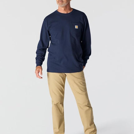 Carhartt Men's Carhartt Men's Workwear Pocket L/S Tee (3xl/4xl), Navy, 3x-large T Shirt, Navy, 3XL UK