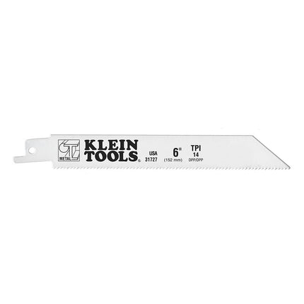 Klein Tools 31727 Reciprocating Saw Blades, 14 TPI, 6-Inch, 5-Pack, Made in USA