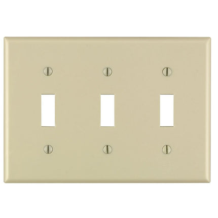 Leviton 86011 3-Gang Toggle Device Switch Wallplat