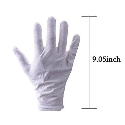 LUCKY SLD 10Pairs White Cotton Gloves Large Size for Art handling Crafting Coin Jewelry Silver Inspection by