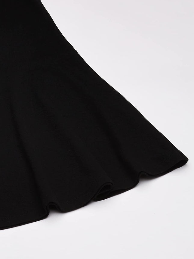 Robe polo piquée à manches courtes The Children's Place pour filles, noir standard, taille L US