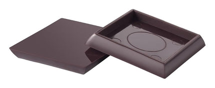 Scotch SP902-NA Caster Cups, Hard Brown, 2-in, 4, 6-Packs Total Chair Leg Protectors, Square 2"