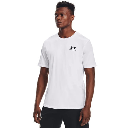 Under Armour Men's Sportstyle Left Chest Short Sleeve T-Shirt, White, XX-Large Tall