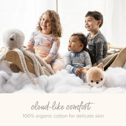 Burt's Bees Baby Bodysuits, Short Sleeve and Long Sleeve One-Pieces, 100% Organic Cotton, Pack of 5, Ash Long Sleeve, 24 Months