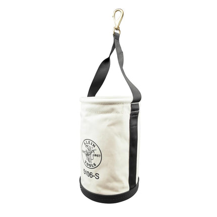Straight Wall Bucket with Swivel Snap Hook, No. 6 Canvas Klein Tools 5106S