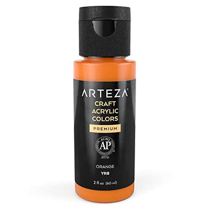 Arteza Craft Acrylic Paint F9 Fluorescent Orange, 