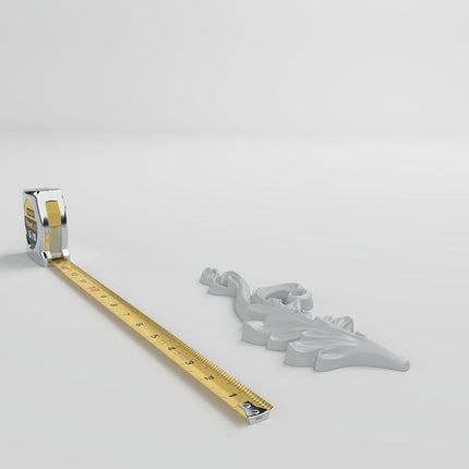 Ekena Millwork ONL04X10X01RB-L 3 5/8" W x 9 1/2" H x 7/8" P Robin Scroll Onlay, Left, White