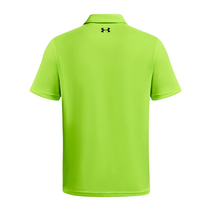 Under Armour Men's Tech Golf Polo, (369) Lime Surge / / Black, S Tall