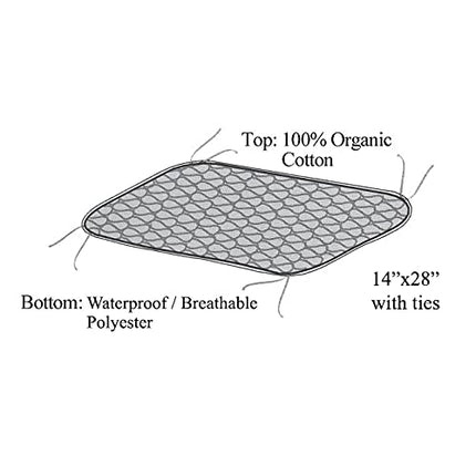 American Baby Company Protège-matelas matelassé imperméable, doublure de matelas à langer en coton biologique, couleur naturelle - Sans vinyle