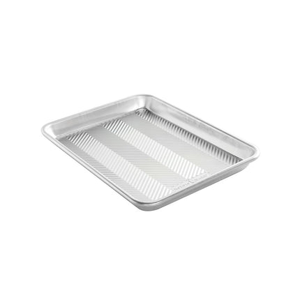 Nordic Ware Prism Quarter Sheet, Aluminium Baking Sheet with Improved Airflow, Premium Bakeware Made in The USA, Silver,L: 12.1" x W: 8.8" x H: 1.1"
