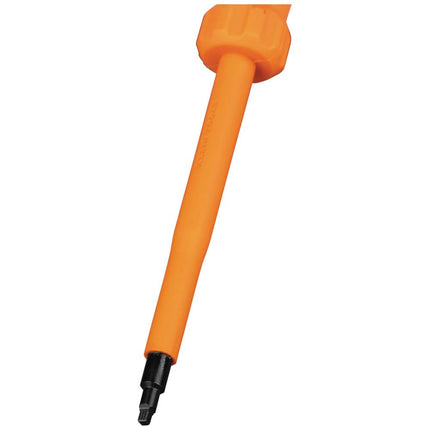 Klein Tools 6884INS Destornillador aislado, destornillador de punta cuadrada #1 de 1000V con vástago de 4 pulgadas, Tip-Ident, mango Cushion-Grip