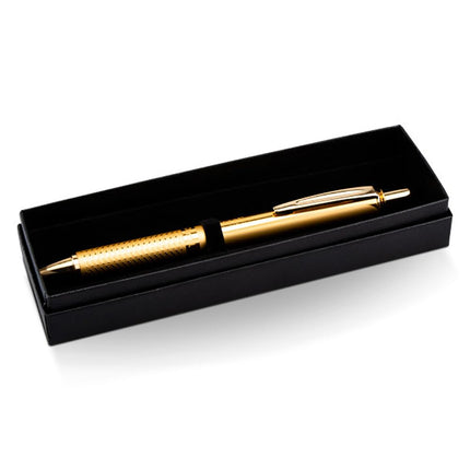 Pentel EnerGel Alloy RT Retractable Liquid Roller Gel Pen - Metal Barrel 0.7mm - Gold Body (Black Ink)