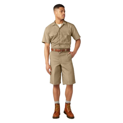 Dickies Men's 15 Inch Inseam Work Short with Multi Use Pocket - Beige -