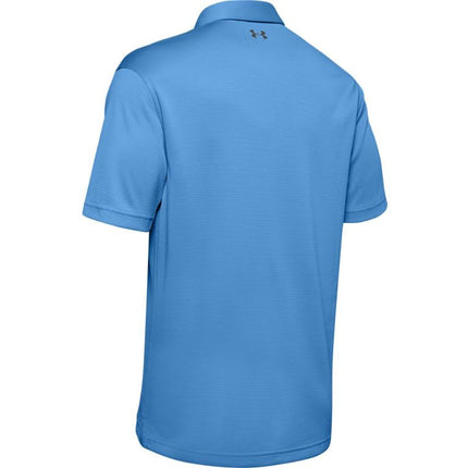 Under Armour Men's Tech Golf Polo T-Shirt, Carolina Blue (475)/Pitch Gray, 4XL Tall