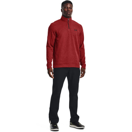 Sudadera con cremallera corta para hombre Under Armour Storm SweaterFleece, (610) rojo Stadium / negro, XXL