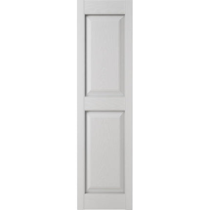 Ekena Millwork Lifetime Vinyl LP2S12X03900WH Standard Two Equal Panel Vinyls, Raised Panel Vinyl Shutters, w/Installation Shutter-Lok's & Matching Screws (Per Pair), 12'W x 39'H, White