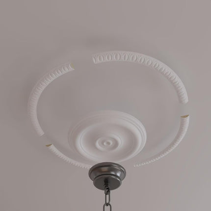 Ekena Millwork CR22MD Middlesborough Roof Ring for Eggs and Darts - 1/4 Full Circle - White