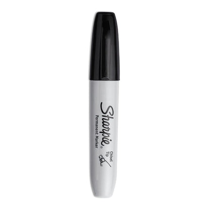 SHARPIE Permanent Markers, Chisel Tip, Black, 4 Count