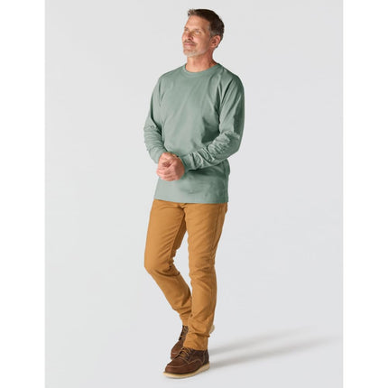 Carhartt Men's Loose Fit Heavyweight Long-sleeve Logo Sleeve Graphic T-shirt, Green Slate, XL