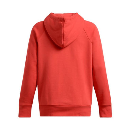 Under Armour - Womens Rival Fleece Hoodie, Color Dark Orange/White (860), Size: Small