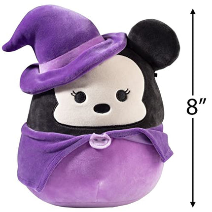Squishmallows 8" Minnie Mouse Bruja - Peluche oficial de Halloween de Disney de Kellytoy - Juguete de peluche bonito y suave - Gran regalo para niños
