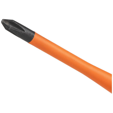 Klein Tools 33732INS 1000V Slim Tip Insulated Screwdriver Set, 2 Phillips and 1/4-Inch Cabinet Tips, Cushion Grip Handle, 2-Piece,Black and Orange