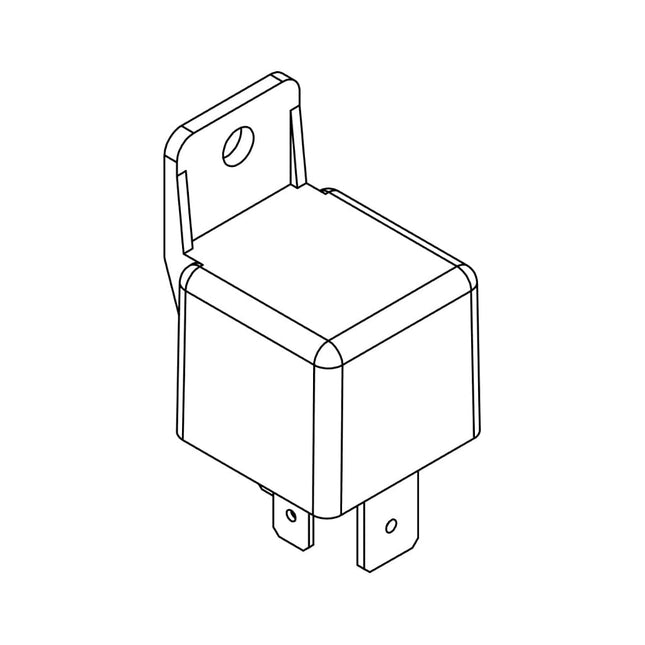 Bosch 0986AH0081 Power Relay 24V 30A, IP5K4, Operating Temperature from -40 Degree to 125 Degree C, 4 Pin Relay with Holder