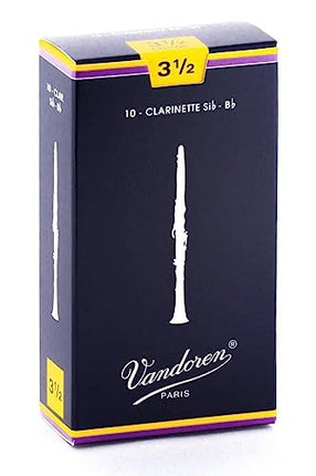 Vandoren CR1035 Traditional Bb Clarinet Reeds (Strength 3.5) (Pack of 10)