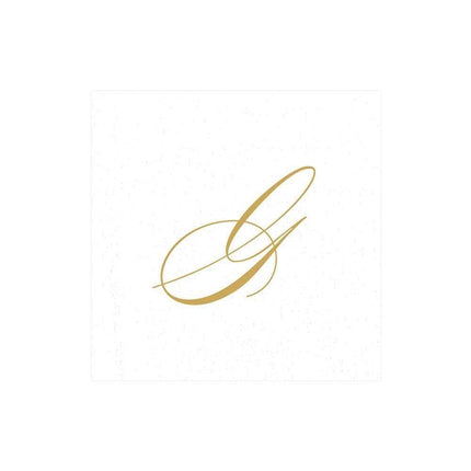 Caspari Signature Gold Initial G Paper Linen Cockt