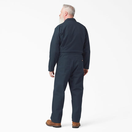 Combinaison de travail Dickies à manches longues pour homme, bleu marine foncé, S (grand)