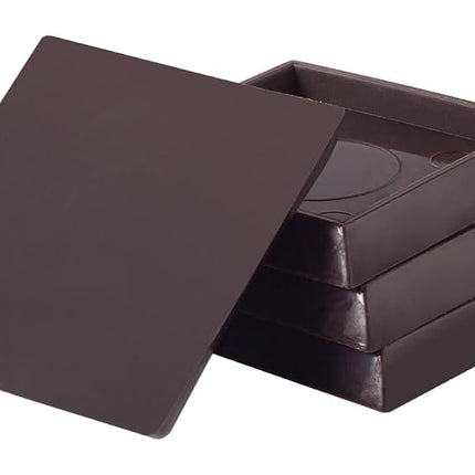 Scotch SP902-NA Caster Cups, Hard Brown, 2-in, 4, 6-Packs Total Chair Leg Protectors, Square 2"