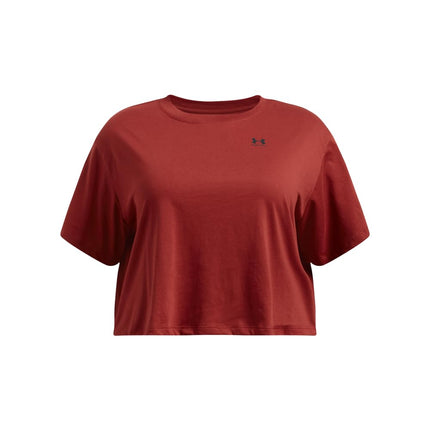 Under Armour Women's Boxy Crop Logo Short Sleeve T Shirt, (840) Earthen Orange / / Black, 1X