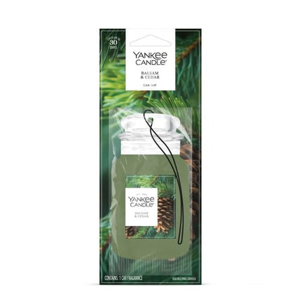 Yankee Candle Paper Car Jar, Balsam & Cedar (Pack of 6)